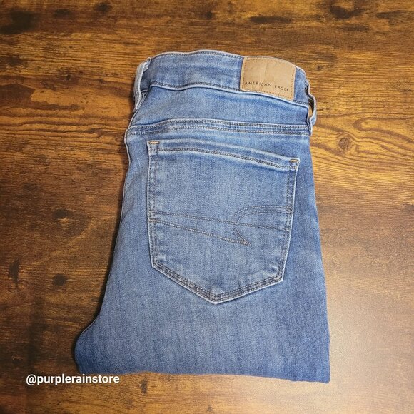 American Eagle Jeans 4 S Jegging Mid Rise Next Level Stretch Medium Light Wash - Picture 3 of 14